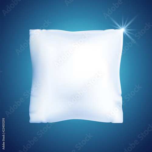 White feather pillow against
