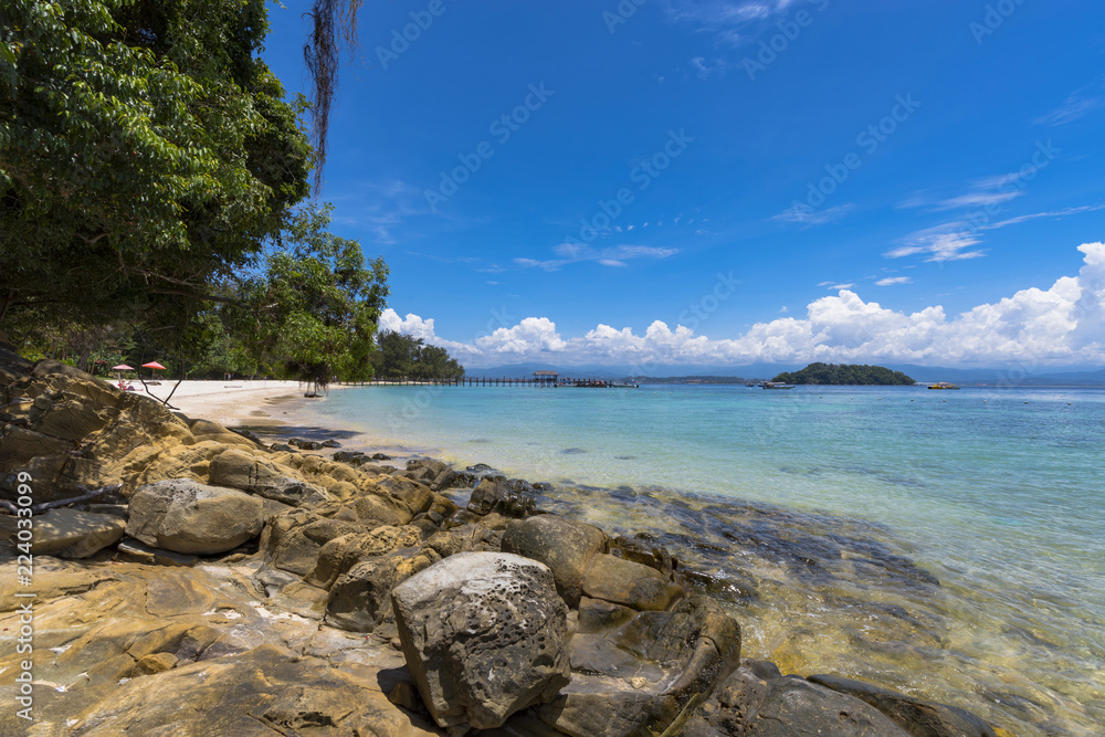 Beach on the Manukan Island, Sabah, Malaysia. Beach on the Manukan Island, Sabah, Malaysia.