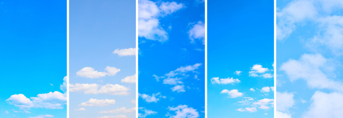 Fotobehang Hotel Blauwe lucht met zachte wolken  © Roman Sigaev