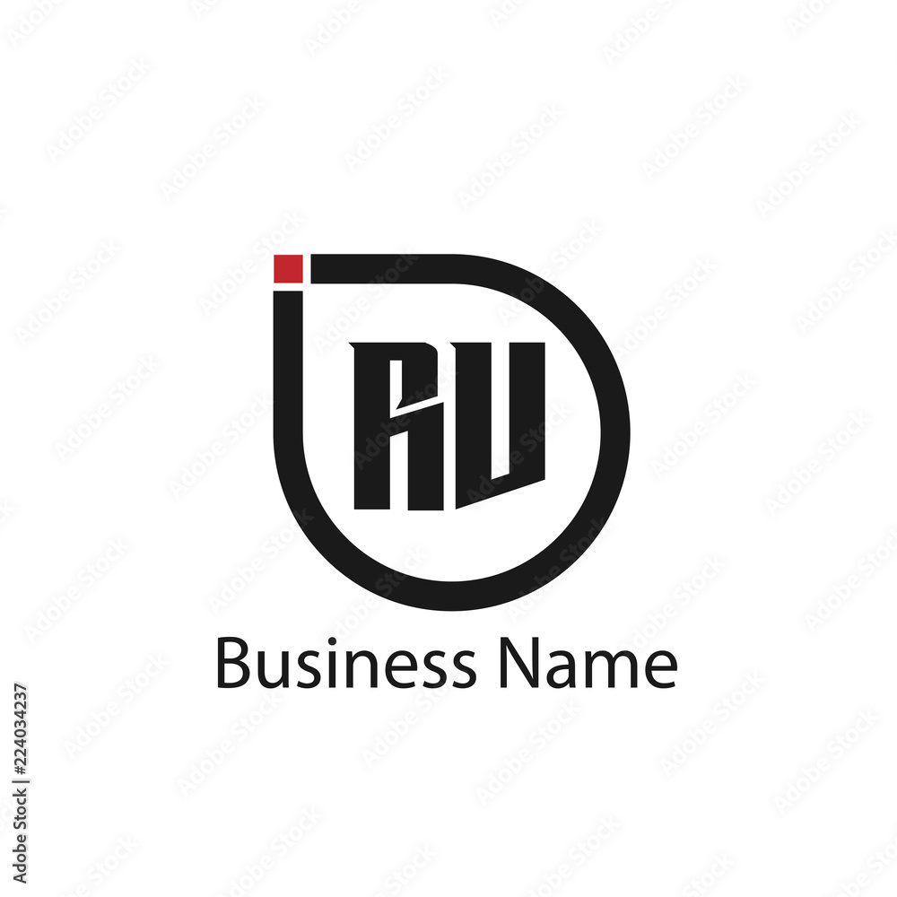 Fototapeta premium Initial Letter RV Logo Template Design