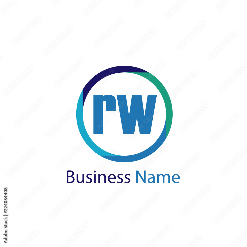 Initial Letter RW Logo Template Design Initial Letter RW Logo Template Design