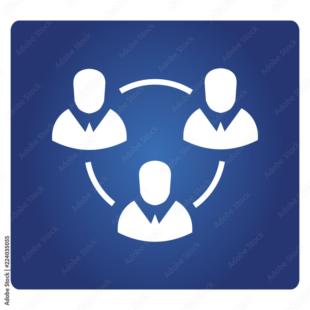 business man circle diagram on blue background business man circle diagram on blue background