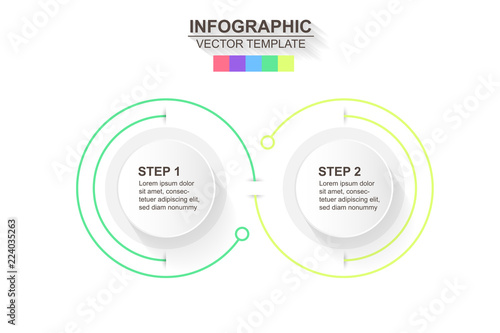 Timeline infographics design vector and marketing icons can be used for workflow layout, diagram, annual report, web design. Business concept with 2 options, steps or processes