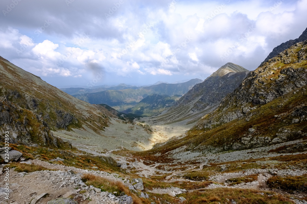 Fototapeta premium hiking trail in tatra mountains in Slovakia