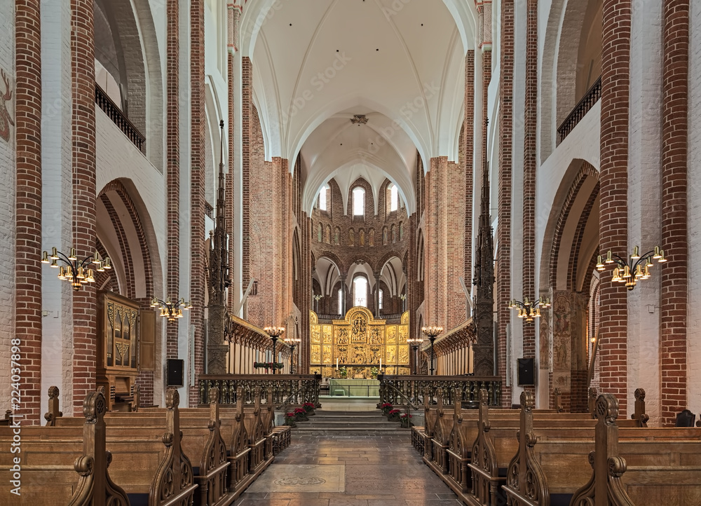 Interior of Roskilde Cathedral, Denmark