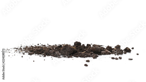 soil pile isolated on white background