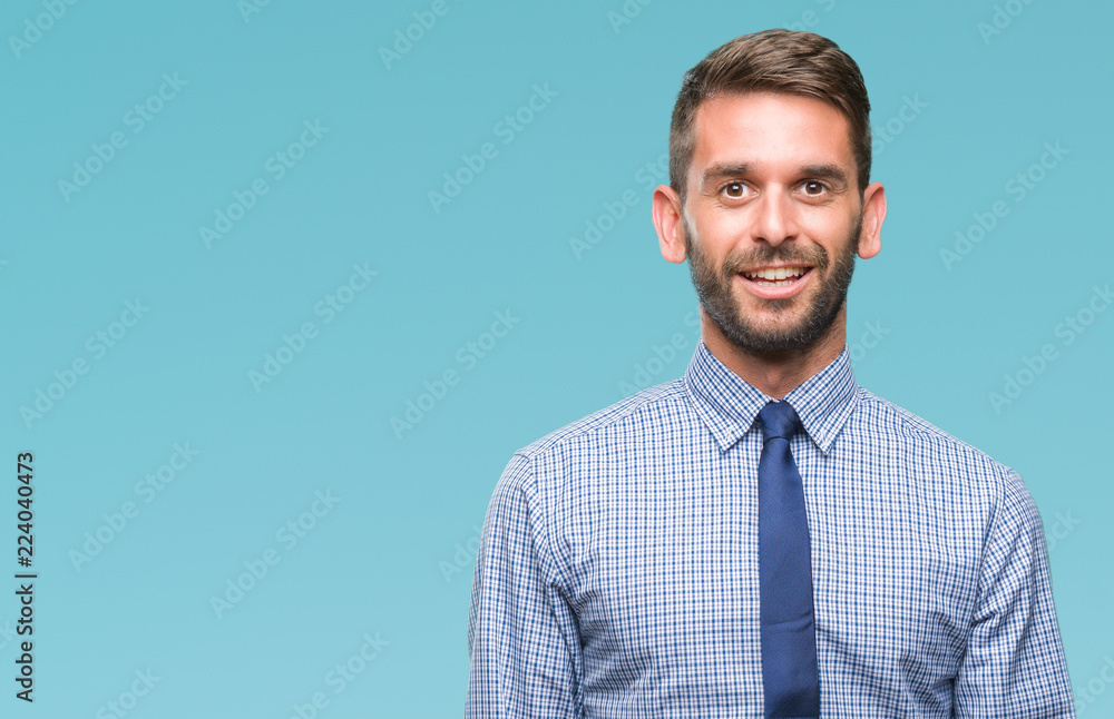 Young handsome business man over isolated background with a happy and cool smile on face. Lucky person. Young handsome business man over isolated background with a happy and cool smile on face. Lucky person.