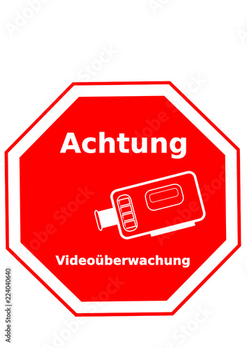 Schild: Videoüberwachung