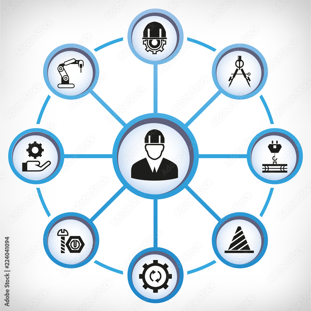 engineering and construction tool icons in circle diagram engineering and construction tool icons in circle diagram
