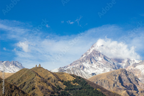 Old monastery on the top of the mountain, Georgia