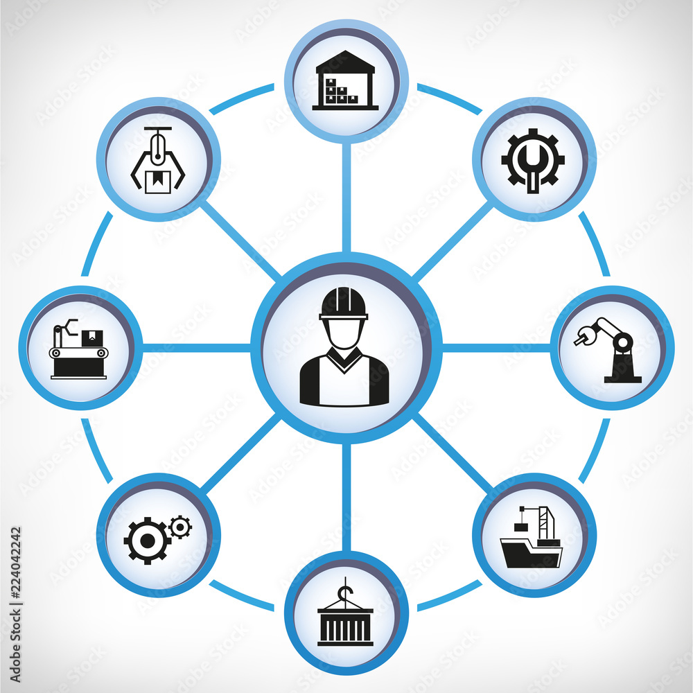engineering and construction icons in circle diagram engineering and construction icons in circle diagram