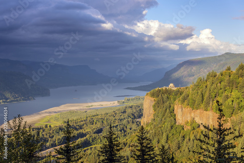 Dramatic skies in the Columbia River Gorge OR.