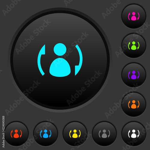 Syncronize contacts dark push buttons with color icons