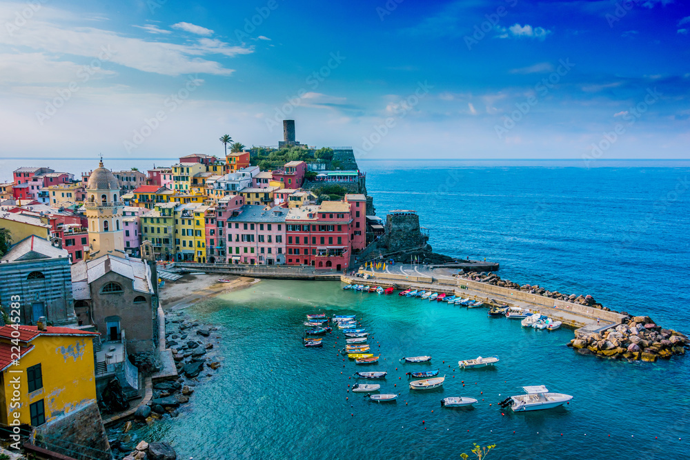 Picturesque town of Vernazza, Liguria, Italy