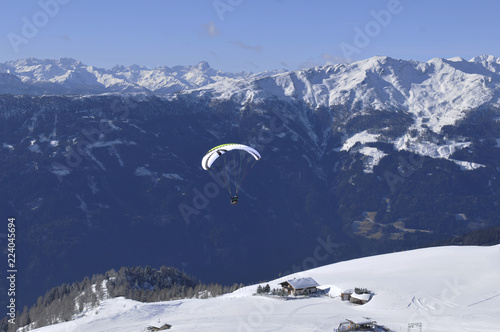 Austrian alps: Paragliding-Paradies at the winter sport region in Lienz City in East Tirol