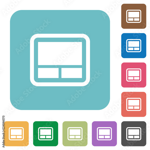 Laptop touchpad rounded square flat icons