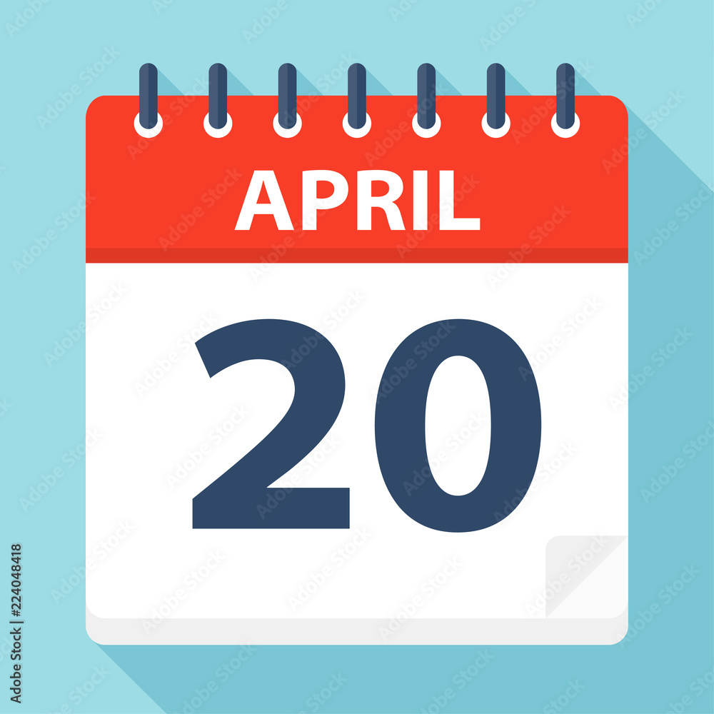 April 20 - Calendar Icon April 20 - Calendar Icon