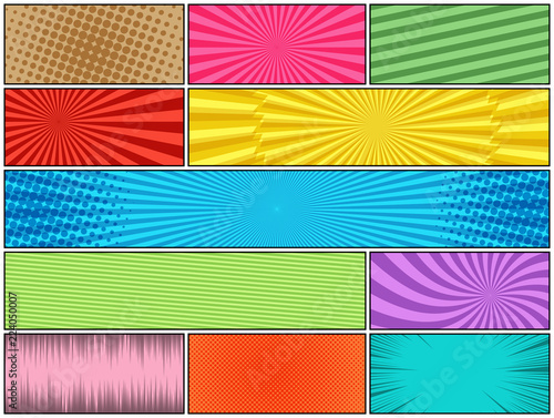 Comic page colorful composition