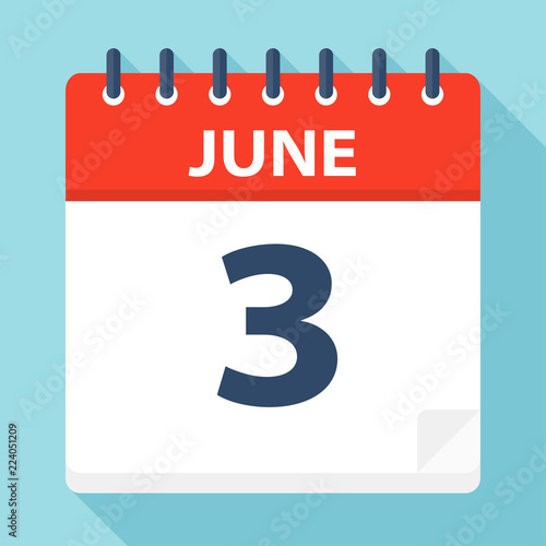 June 3 - Calendar Icon
