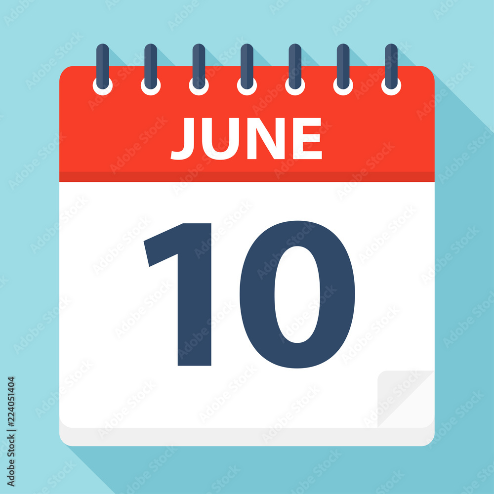 June 10 - Calendar Icon June 10 - Calendar Icon
