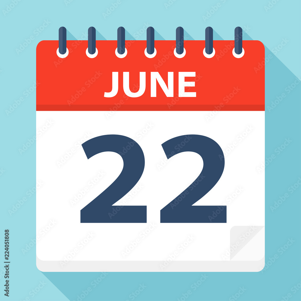 June 22 - Calendar Icon June 22 - Calendar Icon
