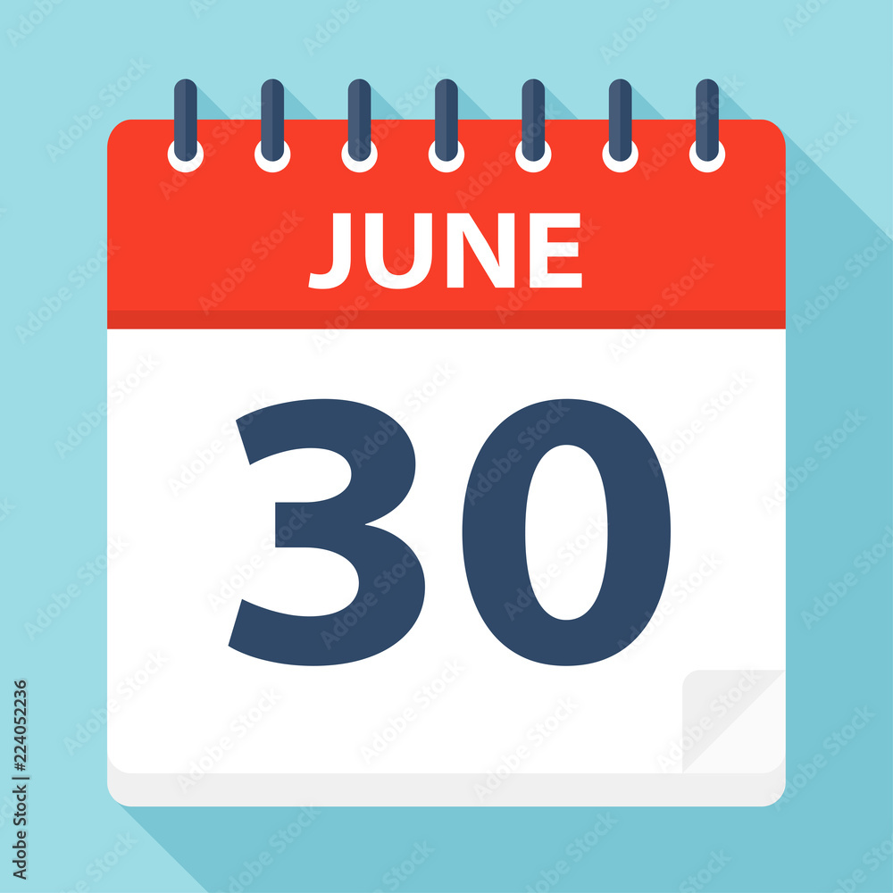 June 30 Calendar Image June 30 Calendar Image