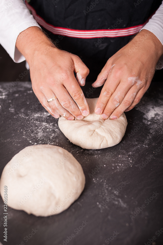 Kneading the dough makes bread light and airy. Important step in making yeast breads. Developing gluten. Kneading the dough makes bread light and airy. Important step in making yeast breads. Developing gluten.