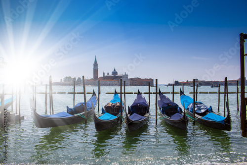 Gondolas in Venice Italy