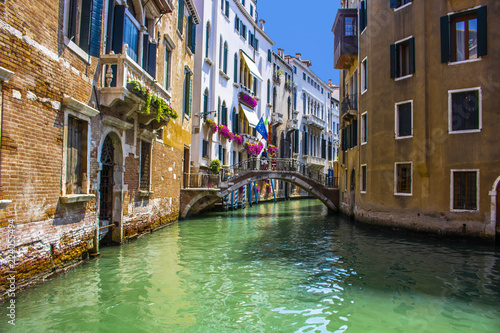 Colorful buildings in Venice Italy