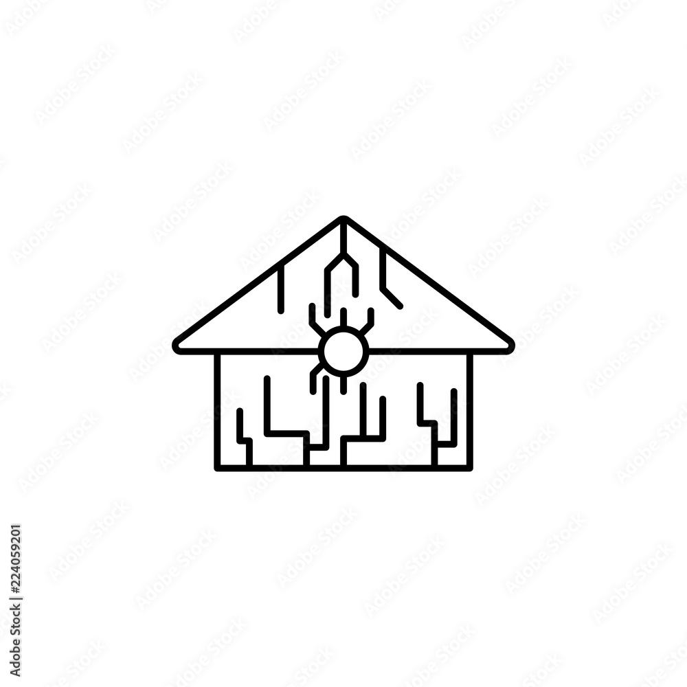Smart house smart home icon. Element of future technology icon for mobile concept and web apps. Thin line Smart house smart home icon can be used for web and mobile Smart house smart home icon. Element of future technology icon for mobile concept and web apps. Thin line Smart house smart home icon can be used for web and mobile
