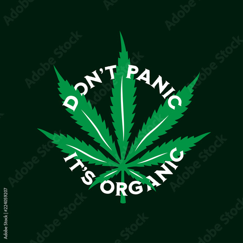 Cannabis marijuana related t-shirt typography. Vector illustration.