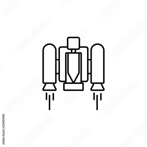 Jetpack smart jetpack icon. Element of future technology icon for mobile concept and web apps. Thin line Jetpack smart jetpack icon can be used for web and mobile