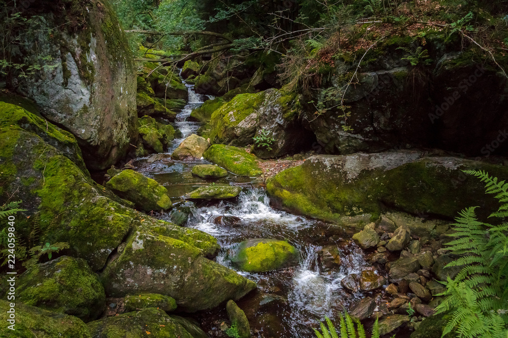 Steinklamm 2018-1 Wasserfall und Bachlauf in der Steinklamm bei Spiegelau im bayerischen Wald. Steinklamm 2018-1 Wasserfall und Bachlauf in der Steinklamm bei Spiegelau im bayerischen Wald.