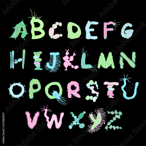 Colourful Biology Font