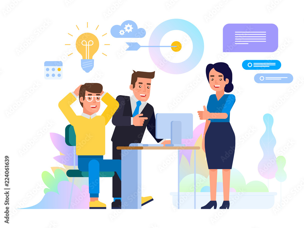 Business meeting concept. Brainstorming. Business meeting concept. Brainstorming.