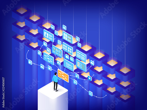 Data center concept. High technology.