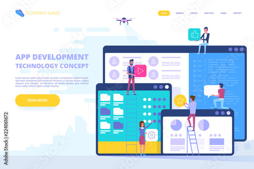 People team work together in web industry