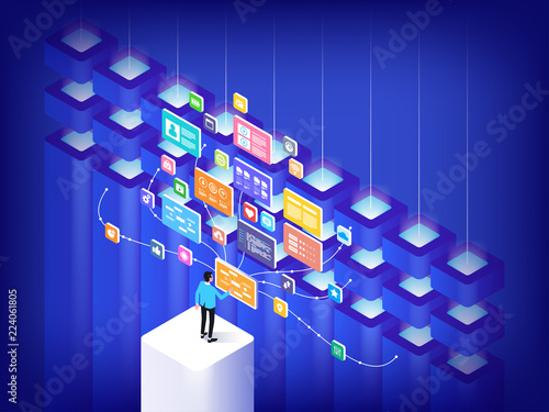 Data center concept. High technology.