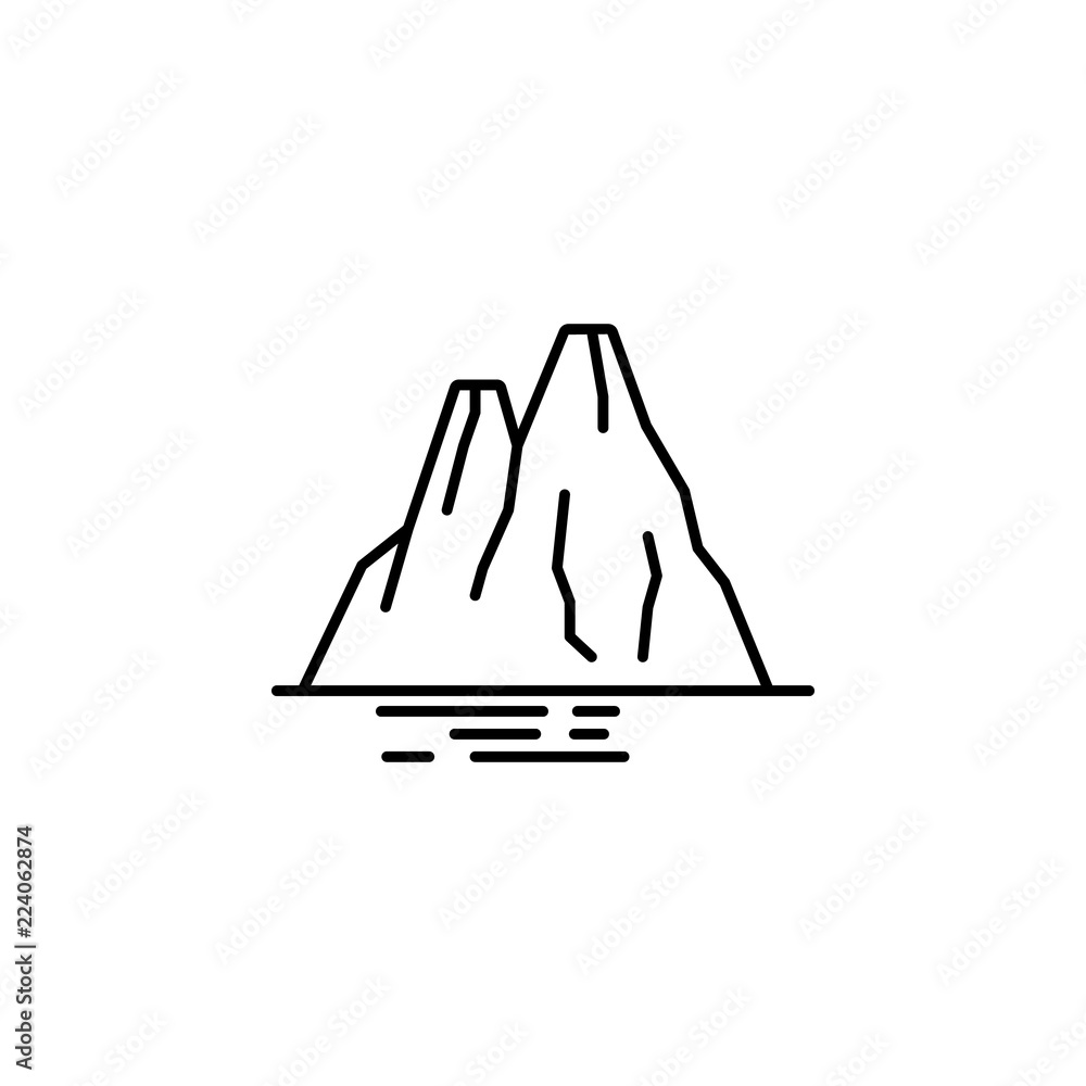 cliffs icon. Element of landscape icon for mobile concept and web apps. Thin line cliffs icon can be used for web and mobile cliffs icon. Element of landscape icon for mobile concept and web apps. Thin line cliffs icon can be used for web and mobile