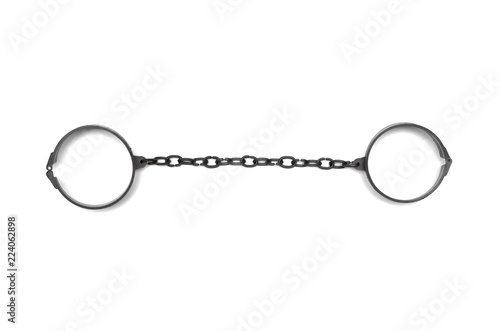 Handcuffs isolated on the white background.