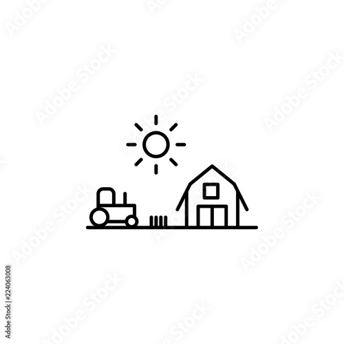 farm icon. Element of landscape icon for mobile concept and web apps. Thin line farm icon can be used for web and mobile