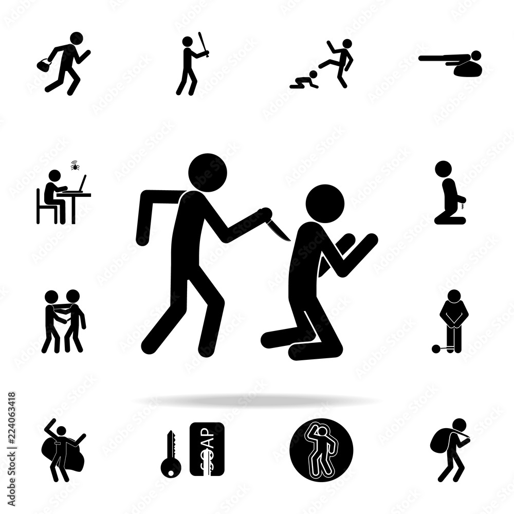 killing with a knife icon. Crime icons universal set for web and mobile killing with a knife icon. Crime icons universal set for web and mobile