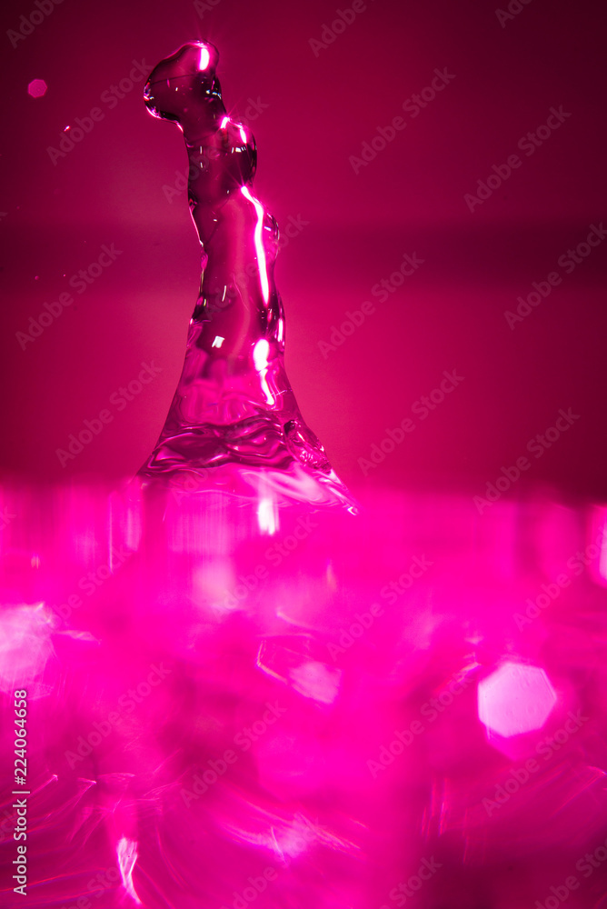 Abstract pink lit water figure Abstract pink lit water figure