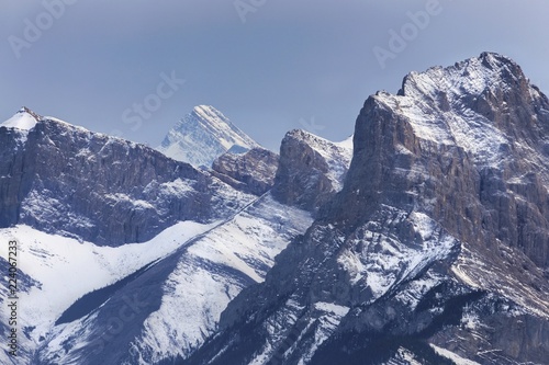 Jagged Snowy Rocky Mountain Peaks Landscape Banff National Park Canadian Rocky Mountains