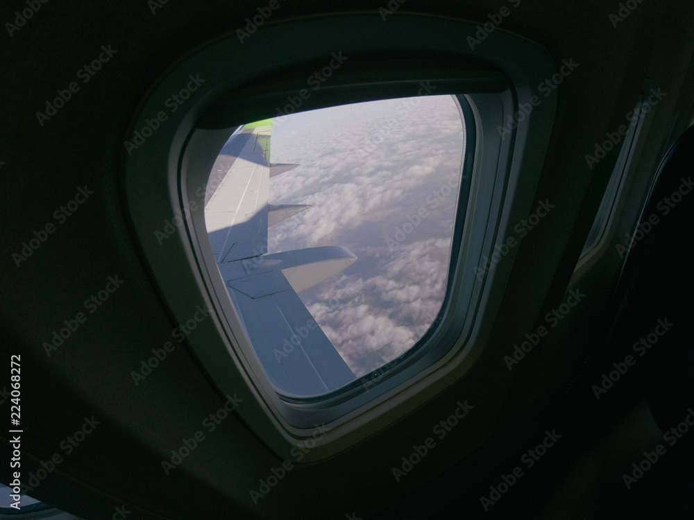 Aiplane Aircraft windows view on the wing aircraft, airlines , aviation skyline transportation Aiplane Aircraft windows view on the wing aircraft, airlines , aviation skyline transportation