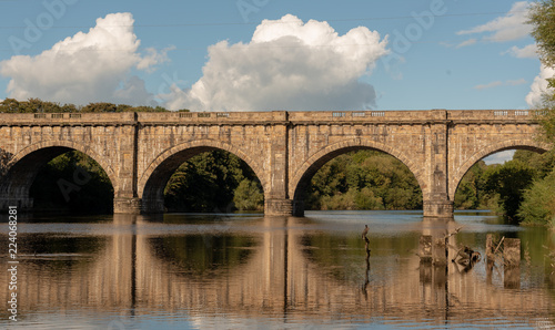 Lune Aqueduct - Bridge over Water with Bird © Mateusz