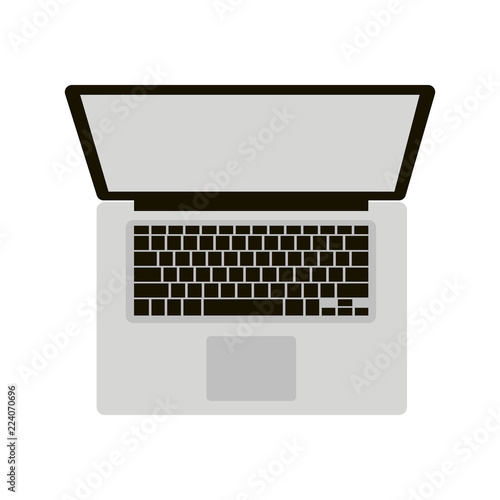 laptop vector illustration flat style front 