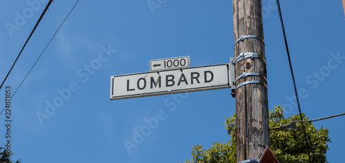 Famous Lombard street in San Francisco