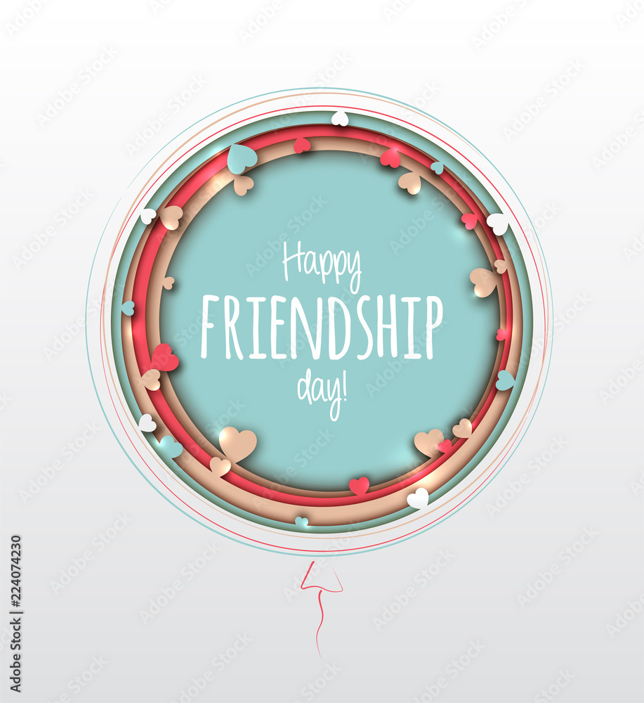 Happy Friendship Day. Beautiful greeting card for holiday and ...