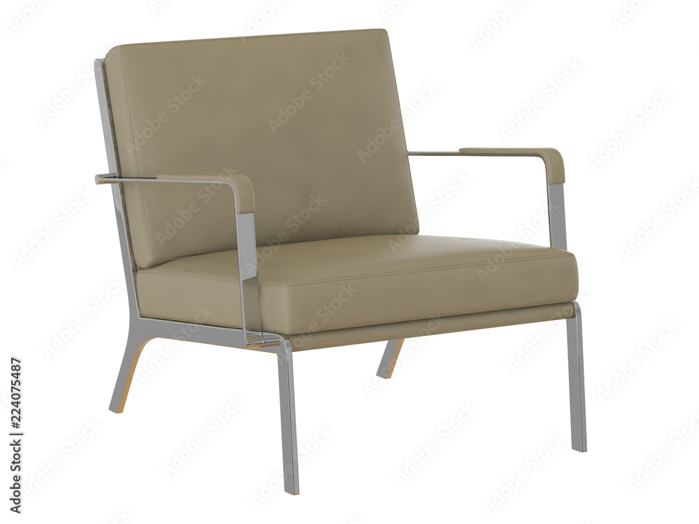 Beige office armchair 3d rendering Beige office armchair 3d rendering